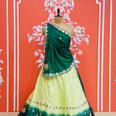 CHINON AARI GOTA PATTI WORK SHADED LEHENGA
