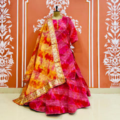 KOTA DORIYA SKIRT WITH KURTI AND DUPATTA