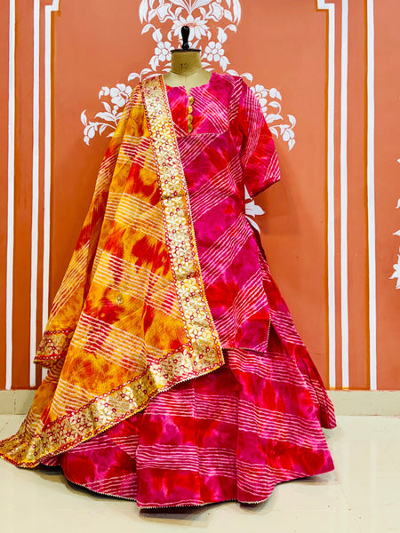 KOTA DORIYA SKIRT WITH KURTI AND DUPATTA