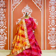 KOTA DORIYA SKIRT WITH KURTI AND DUPATTA
