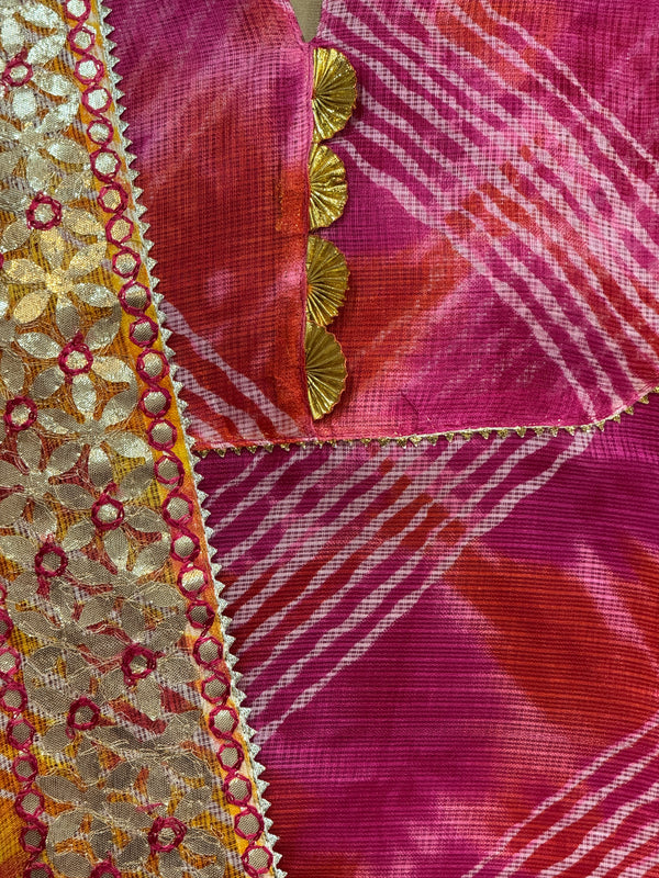 KOTA DORIYA SKIRT WITH KURTI AND DUPATTA