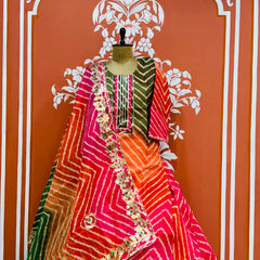 KOTA DORIYA SKIRT WITH KURTI AND DUPATTA