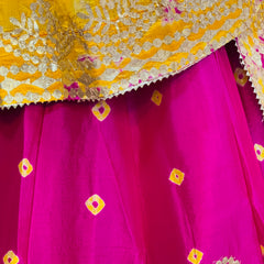 CHINON SHIBORI HANDWORK GOTA PATTI LEHENGA