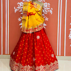 CHINON SHIBORI HANDWORK GOTA PATTI LEHENGA