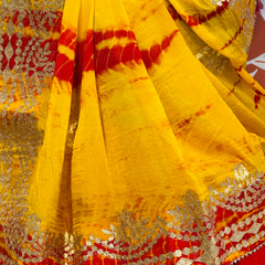 CHINON SHIBORI HANDWORK GOTA PATTI LEHENGA