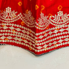 CHINON SHIBORI HANDWORK GOTA PATTI LEHENGA