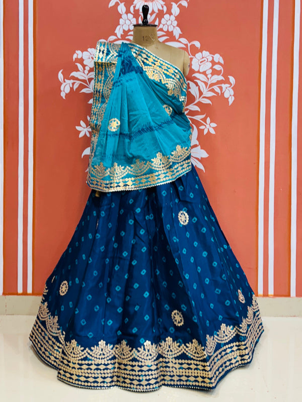 CHINON SHIBORI HANDWORK GOTA PATTI LEHENGA