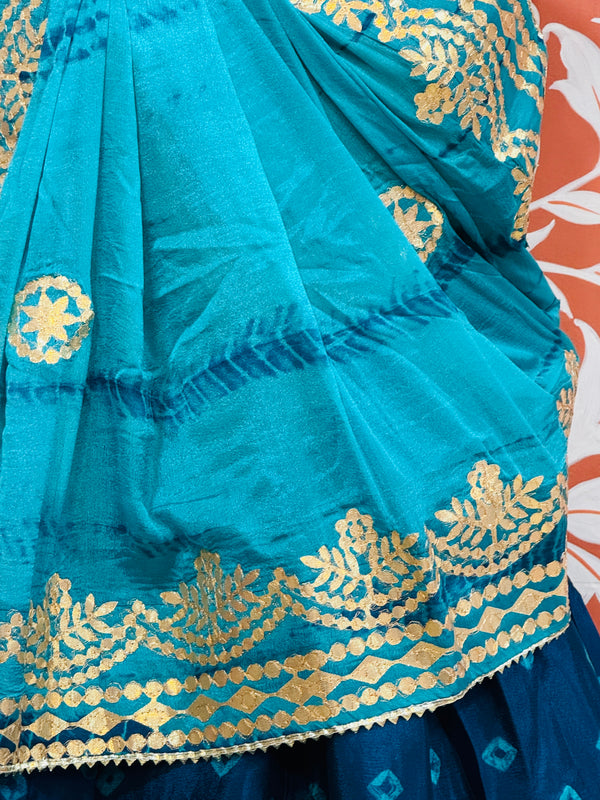 CHINON SHIBORI HANDWORK GOTA PATTI LEHENGA