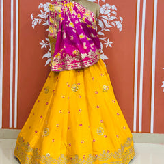 CHINON SHIBORI HANDWORK GOTA PATTI LEHENGA