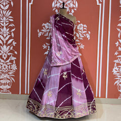 SHIBORI LEHERIYA GOTA PATTI LEHENGA