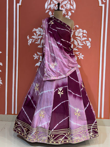 SHIBORI LEHERIYA GOTA PATTI LEHENGA