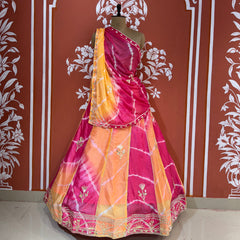 SHIBORI LEHERIYA GOTA PATTI LEHENGA