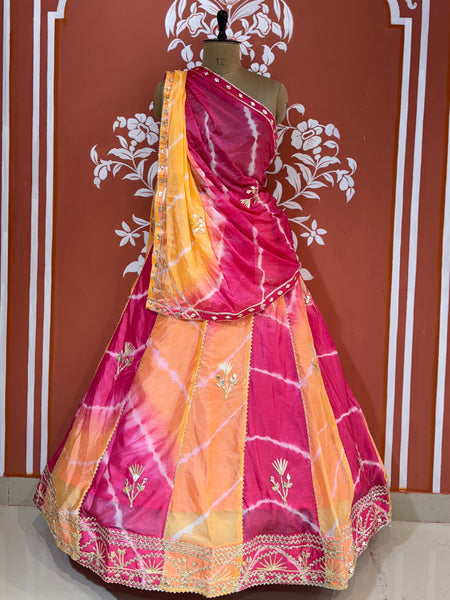 SHIBORI LEHERIYA GOTA PATTI LEHENGA