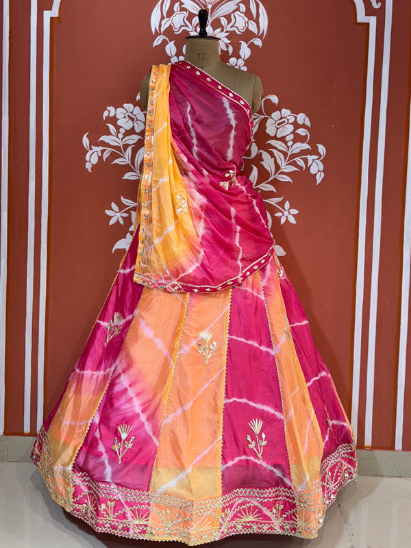 SHIBORI LEHERIYA GOTA PATTI LEHENGA