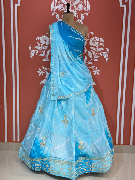 SHIBORI LEHERIYA GOTA PATTI LEHENGA
