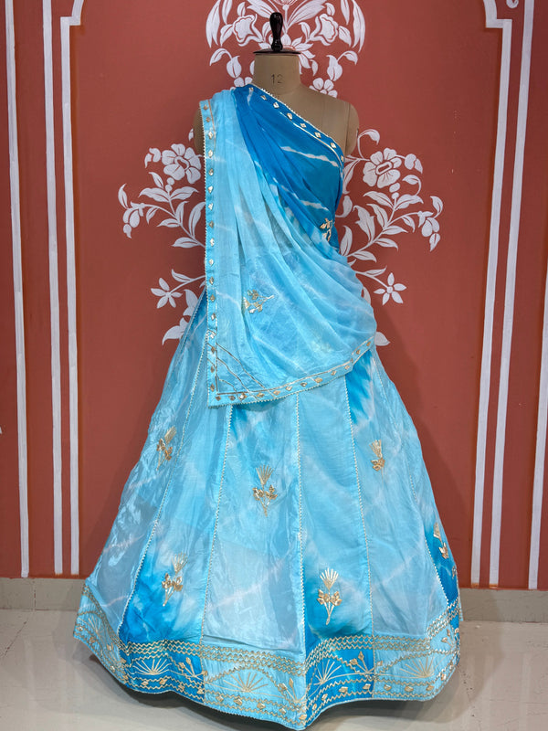 SHIBORI LEHERIYA GOTA PATTI LEHENGA