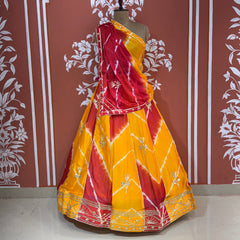 SHIBORI LEHERIYA GOTA PATTI LEHENGA