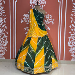 SHIBORI LEHERIYA GOTA PATTI LEHENGA