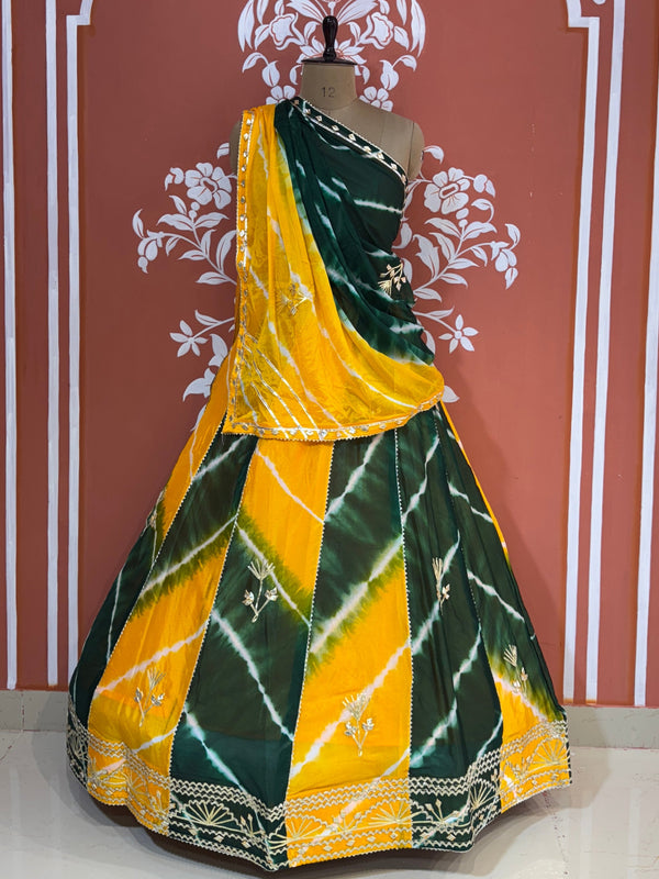 SHIBORI LEHERIYA GOTA PATTI LEHENGA