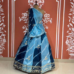 SHIBORI LEHERIYA GOTA PATTI LEHENGA