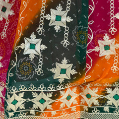 BHANDHEJ MACHINE GOTA WORK LEHENGA