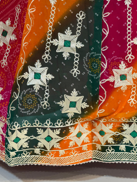 BHANDHEJ MACHINE GOTA WORK LEHENGA