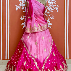 CHINON HANDWORK KACHI PATTI LEHENGA