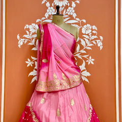 CHINON HANDWORK KACHI PATTI LEHENGA