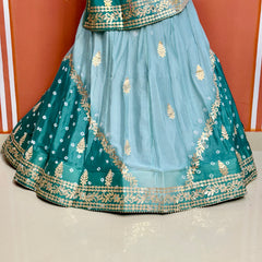 CHINON HANDWORK KACHI PATTI LEHENGA