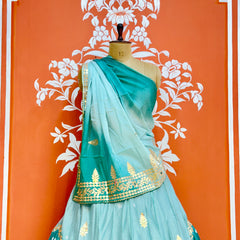 CHINON HANDWORK KACHI PATTI LEHENGA