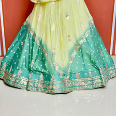CHINON HANDWORK KACHI PATTI LEHENGA