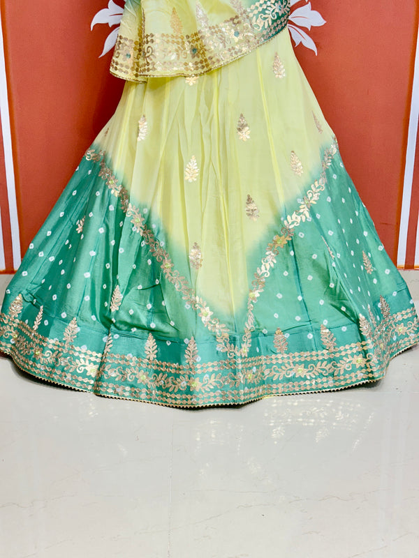 CHINON HANDWORK KACHI PATTI LEHENGA