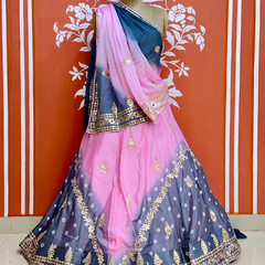 CHINON HANDWORK KACHI PATTI LEHENGA