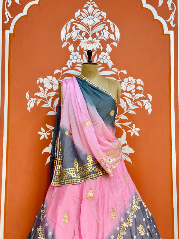 CHINON HANDWORK KACHI PATTI LEHENGA