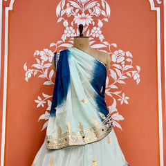 CHINON HANDWORK KACHI PATTI LEHENGA
