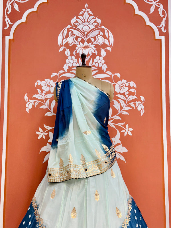 CHINON HANDWORK KACHI PATTI LEHENGA