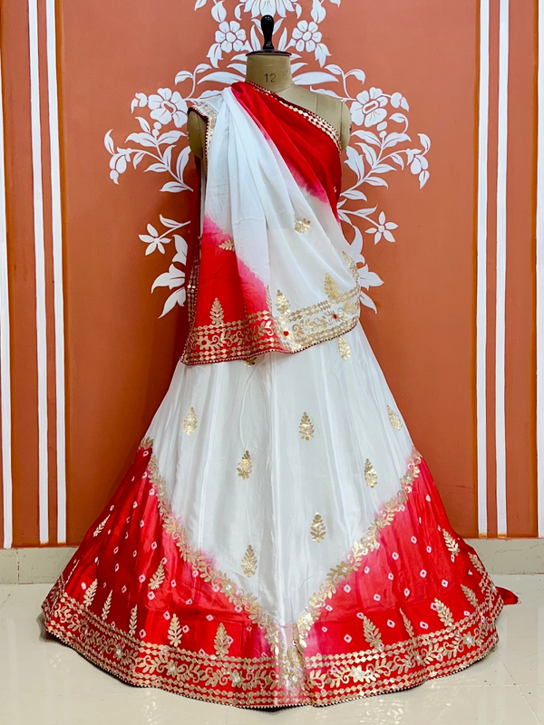 CHINON HANDWORK KACHI PATTI LEHENGA