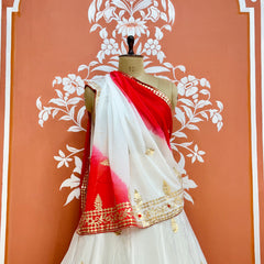 CHINON HANDWORK KACHI PATTI LEHENGA