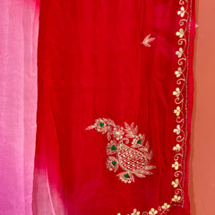 BOX DIE PURE CHIFFON MACHINE WORK SAREE