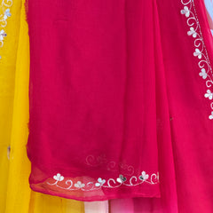 BOX DIE PURE CHIFFON MACHINE WORK SAREE