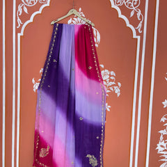 BOX DIE PURE CHIFFON MACHINE WORK SAREE