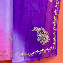 BOX DIE PURE CHIFFON MACHINE WORK SAREE