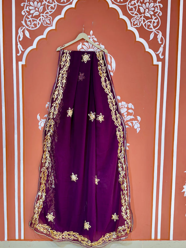 GOTA PATTI ROYAL GEORGETTE SAREE
