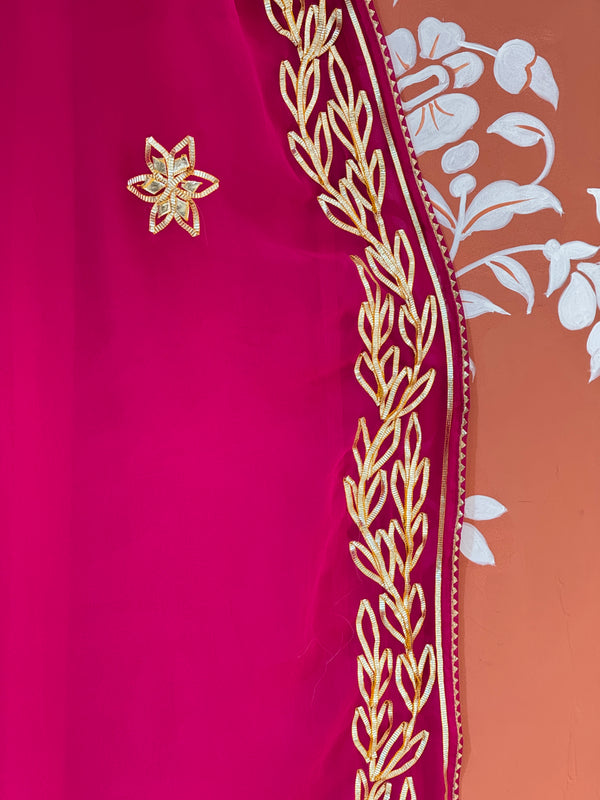 GOTA PATTI ROYAL GEORGETTE SAREE