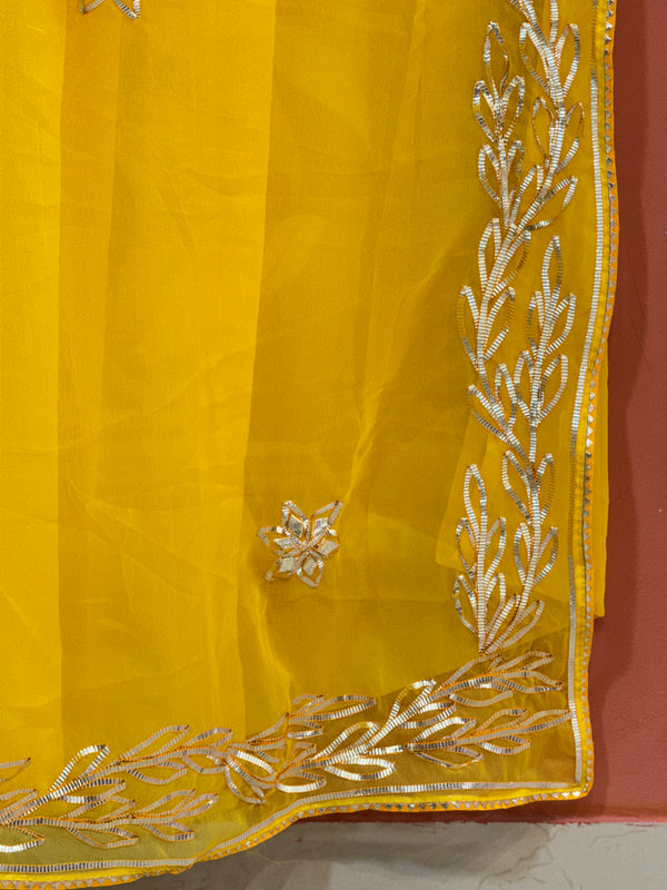 GOTA PATTI ROYAL GEORGETTE SAREE
