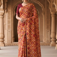 KOTA DORIYA ELEPHANT AJRAK SAREE