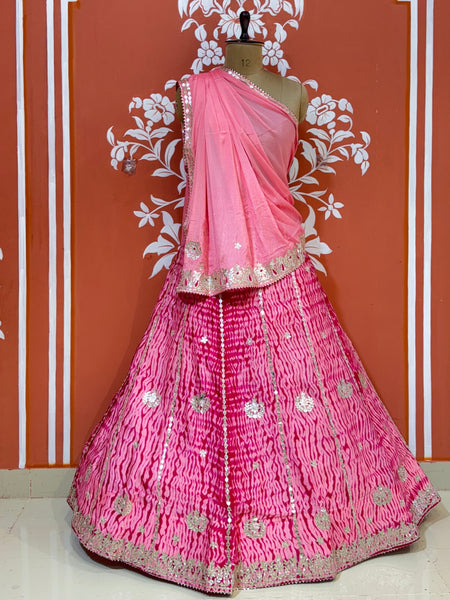 SHIBORI BHANDEJ GOTA PATTI CHINON LEHENGA