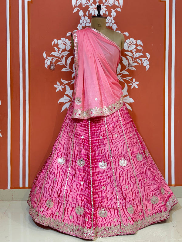 SHIBORI BHANDEJ GOTA PATTI CHINON LEHENGA