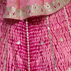 SHIBORI BHANDEJ GOTA PATTI CHINON LEHENGA