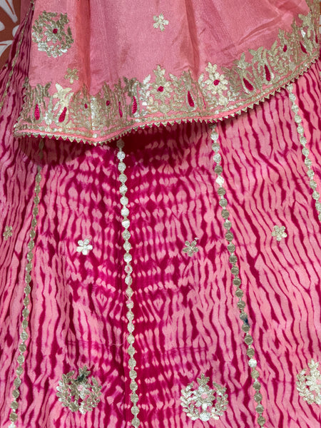 SHIBORI BHANDEJ GOTA PATTI CHINON LEHENGA